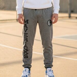 Ultra Game NBA Dallas Mavericks Kids Gray Jogger Sweatpants Heather Gray L
